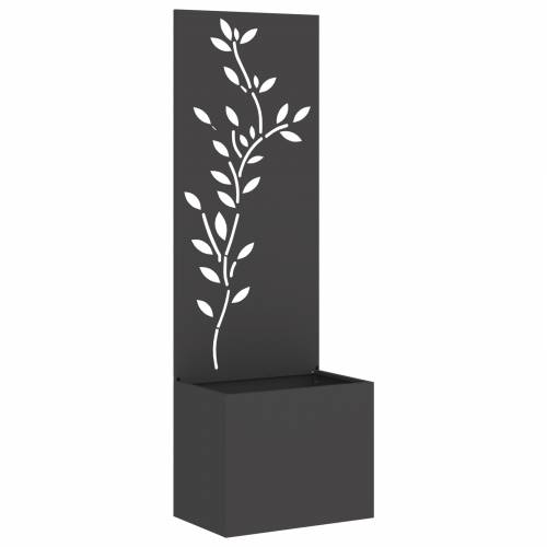 Vrtni Sadič s Dekorativnom Pločom Crna 50 x 140 cm Cijena