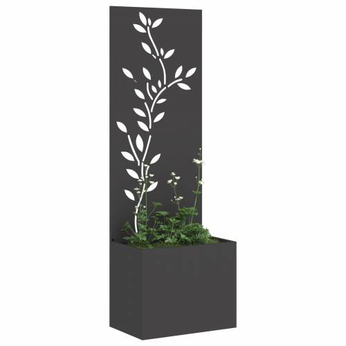 Vrtni Sadič s Dekorativnom Pločom Crna 50 x 140 cm Cijena