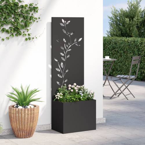Vrtni Sadič s Dekorativnom Pločom Crna 50 x 140 cm Cijena