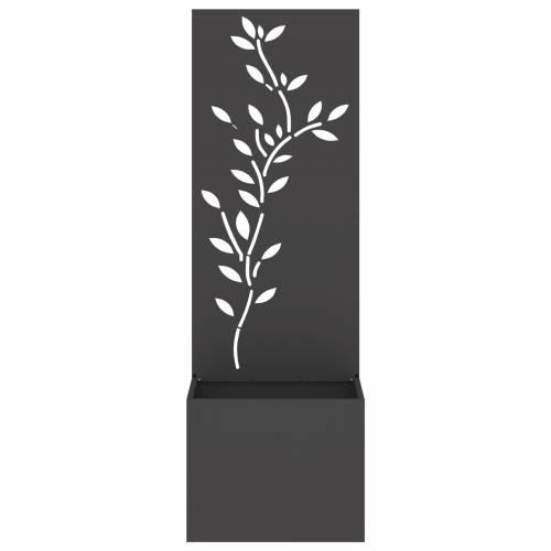 Vrtni Sadič s Dekorativnom Pločom Crna 50 x 140 cm Cijena