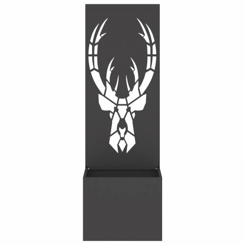 Vrtni Sadič s Dekorativnom Pločom Crna 50 x 140 cm Cijena