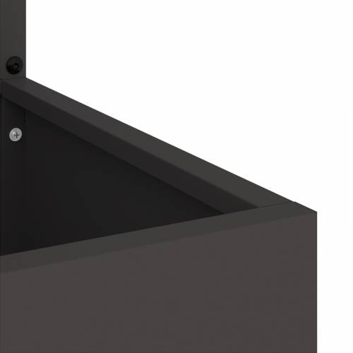 Vrtni Sadič s Dekorativnom Pločom Crna 50 x 140 cm Cijena