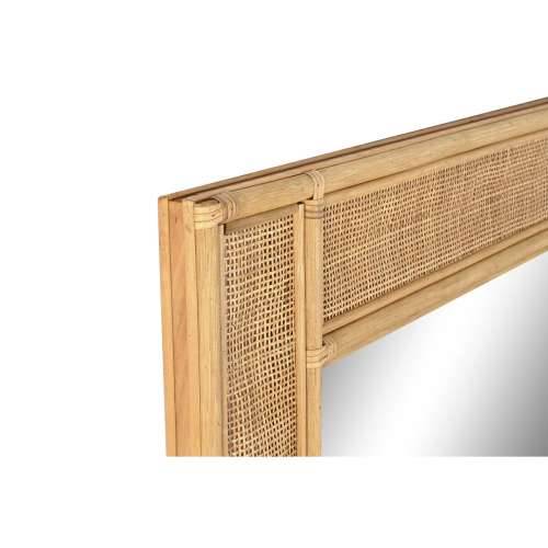 Zidno ogledalo Home ESPRIT Svijetlo smeđi Prirodno Tropsko Cijena