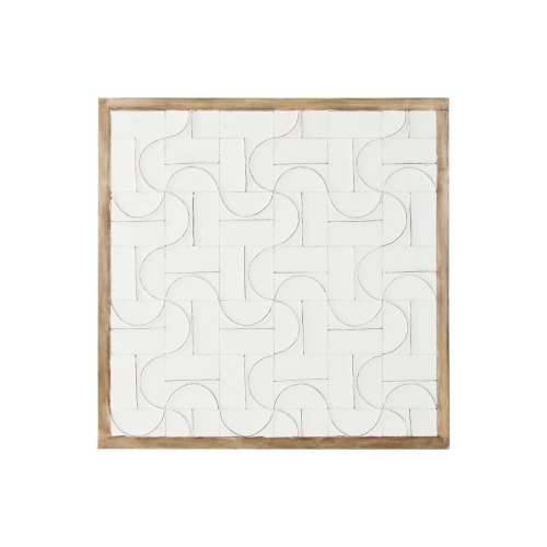 Ukrasna figura Home ESPRIT Bijela Prirodno moderan 90 x 3 x 90 cm Cijena