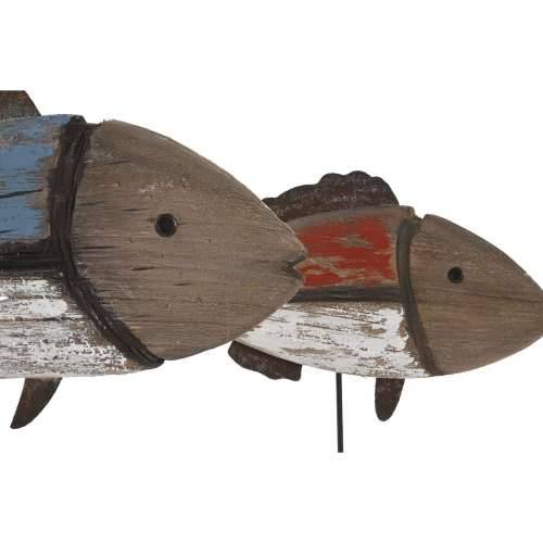 Ukrasna figura Home ESPRIT Plava Crvena Prirodno 50 x 8 x 22 cm (2 Dijelovi) (2 kom.) Cijena