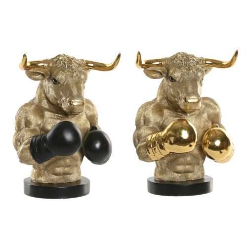 Ukrasna figura Home ESPRIT Crna zlatan Bik 25,5 X 24,5 X 33,5 CM (2 kom.) Cijena