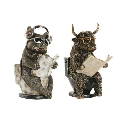 Ukrasna figura Home ESPRIT zlatan Srebrna 14,5 X 11 X 20,5 CM (2 kom.) Cijena