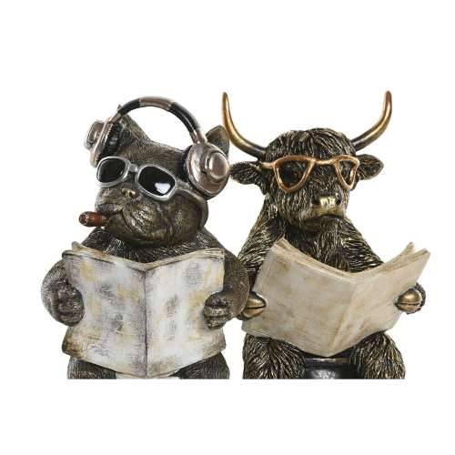 Ukrasna figura Home ESPRIT zlatan Srebrna 14,5 X 11 X 20,5 CM (2 kom.) Cijena