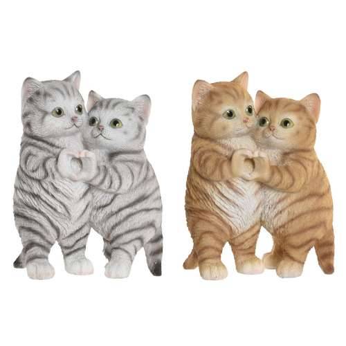 Ukrasna figura Home ESPRIT Smeđa Siva Mačke 13,5 X 9 X 18 CM (2 kom.) Cijena