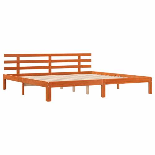 krevetni okvir vosak smeđi 200x200 cm masivna borovina Cijena