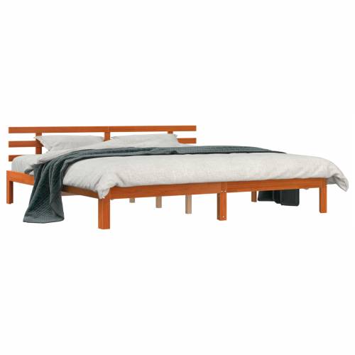 krevetni okvir vosak smeđi 200x200 cm masivna borovina Cijena