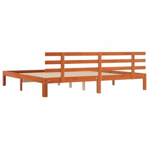 krevetni okvir vosak smeđi 200x200 cm masivna borovina Cijena