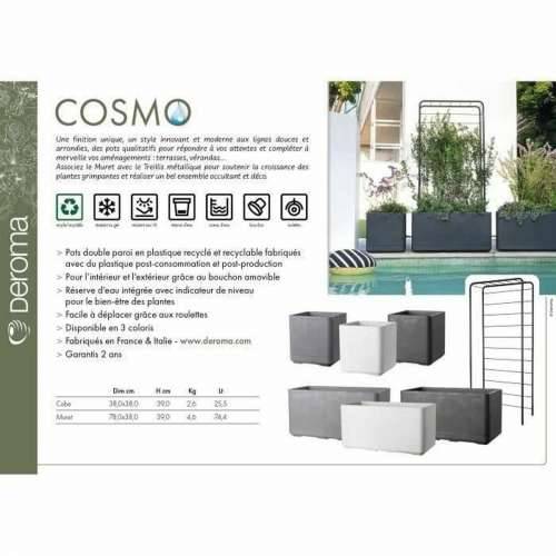 Tegla za biljke Deroma Cosmo Siva Plastika Reciklirana plastika 38 x 38 x 39 cm Kvadratno Kocka 38 cm Cijena