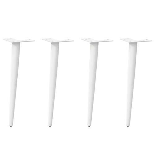 Noge za klub stolić konusnog oblika 4 kom bijele 42-43 cm čelik - Bijela 42-43 cm 1 Cijena