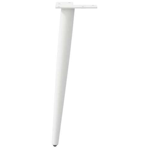Noge za klub stolić konusnog oblika 4 kom bijele 42-43 cm čelik - Bijela 42-43 cm 1 Cijena