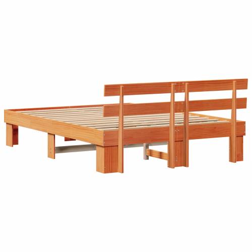 Krevet s uzglavljenjem vosak smeđi 150x200 cm Masivna borovina Cijena