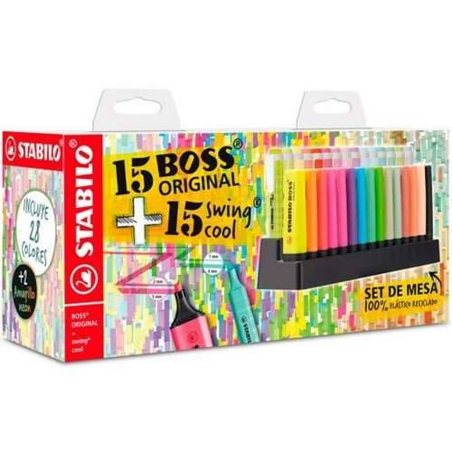 Set Fluorescentnih Markera Stabilo BOSS ORIGINAL Pisana 30 Dijelovi Cijena