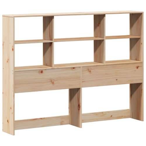 Krevet s regalom za knjige bez madraca 120x190 cm od borovine - Prirodna 120 x 190 cm Cijena
