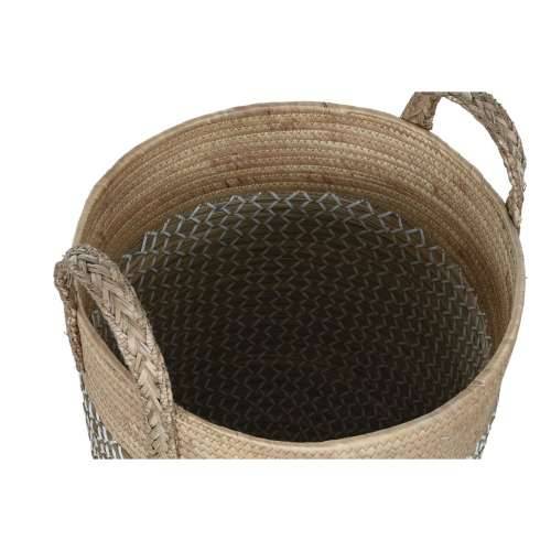 Set košara Home ESPRIT Bijela Prirodno Svijetlo smeđi PVC Uže Morska trava Trske 44 x 44 x 63 cm (3 Dijelovi) Cijena