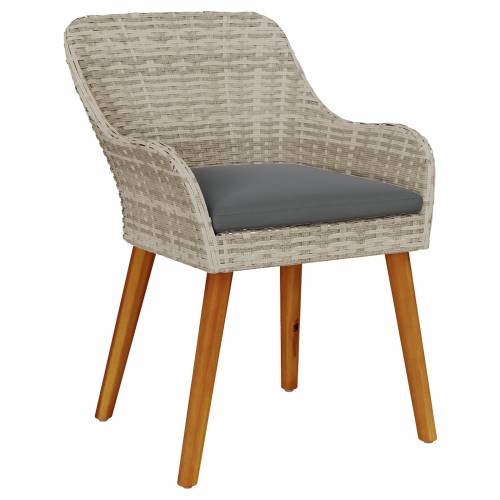 Blagovaonski set 5 pcs Svijetlo siva i crna 80 cm x 80 cm Cijena