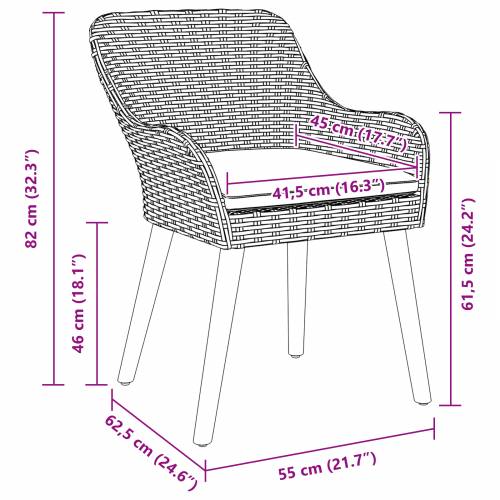Blagovaonski set 5 pcs Svijetlo siva i crna 80 cm x 80 cm Cijena