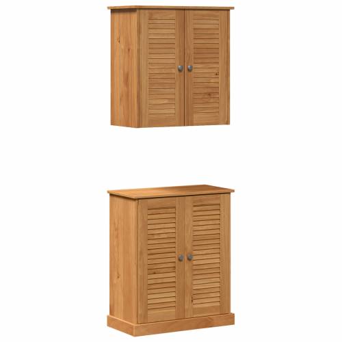 Set namještaja za kupaonicu 2 pcs Smeđa 67.5 x 34 x 80 cm Cijena
