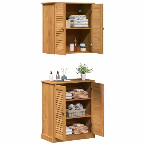 Set namještaja za kupaonicu 2 pcs Smeđa 67.5 x 34 x 80 cm Cijena
