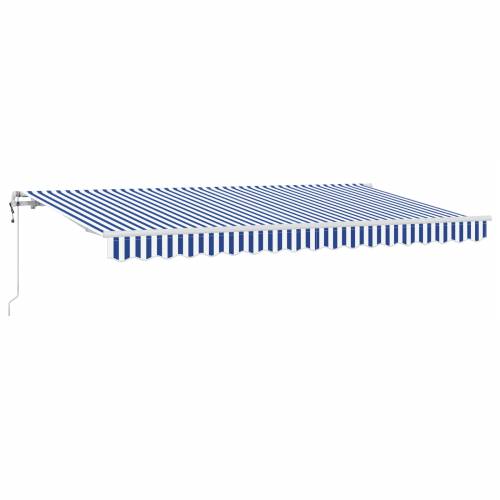 Skrovita tenda Plava i bijela 3 x 2 metra Platno i metal Cijena