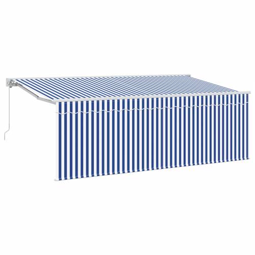 Skrovita tenda Plava i bijela Bijela 350 x 200 cm Cijena