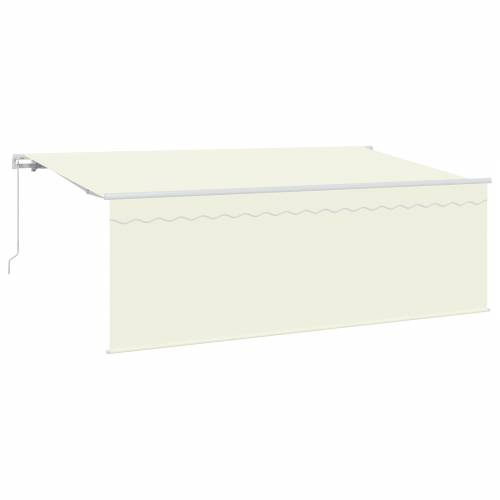 Nadstrešnica s roletom Krema 350 x 200 x 120 cm Tkanina, Metal Cijena