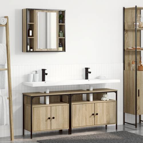 Set ormarića za kupaonicu 3 pcs sonoma hrast 80 x 30 x 60 cm Cijena