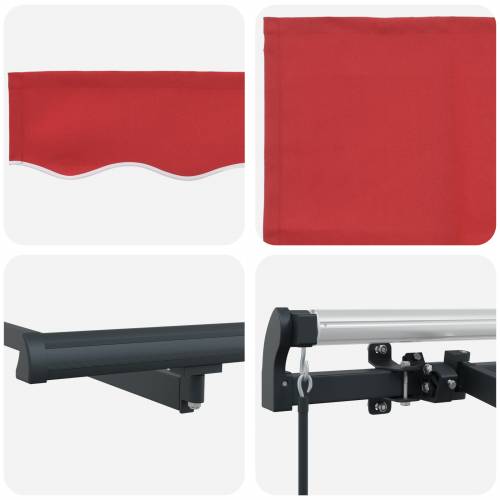Skrovita tenda Crvena i Antracit 350x200 cm 350 x 200 cm Cijena