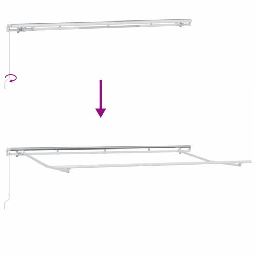 Skrovita tenda Plava i bijela 400 x 200 cm Cijena