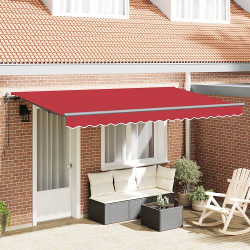 Skrovita tenda Crvena i Antracit 400x200 cm 400 x 200 cm Cijena