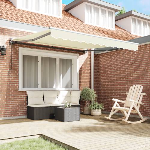 Skrovita tenda Krema 300x250 cm Aluminij i poliester Cijena