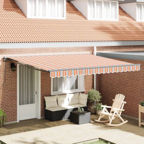 Skrovita tenda Morska plava 400x300 cm Metal i tkanina Cijena