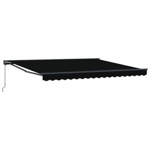 Skrovita tenda Crna 400x300 cm Aluminij i poliester Cijena