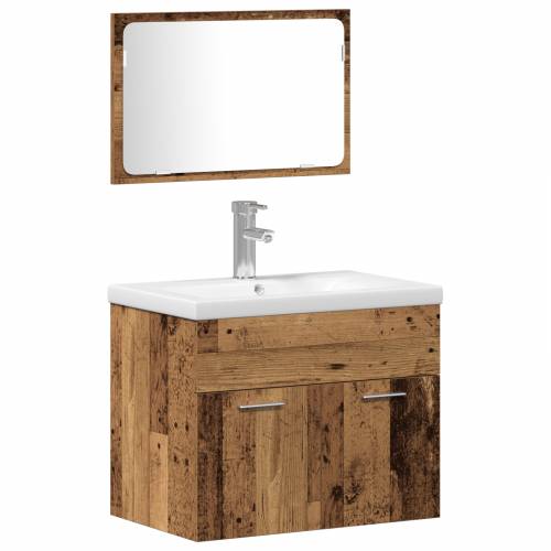 Setovi 3 pcs Staro drvo 30 x 30 x 130 cm Konstruirano drvo Cijena