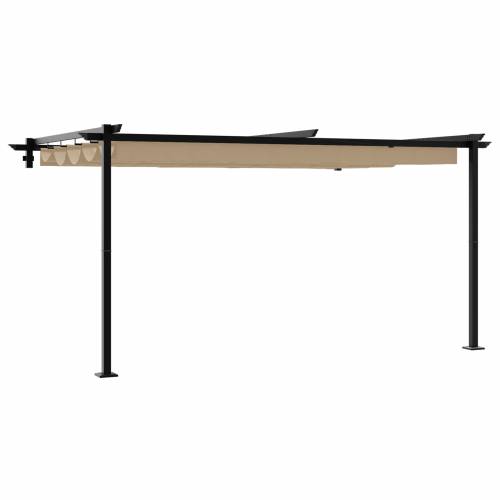 zidni gazebo Sivo-smeđa 3 x 4 m Čelik Cijena