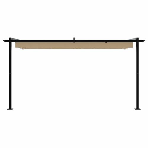 zidni gazebo Sivo-smeđa 3 x 4 m Čelik Cijena