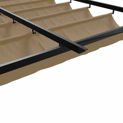 zidni gazebo Sivo-smeđa 3 x 4 m Čelik Cijena