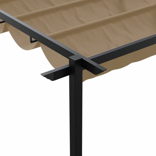 zidni gazebo Sivo-smeđa 3 x 4 m Čelik Cijena