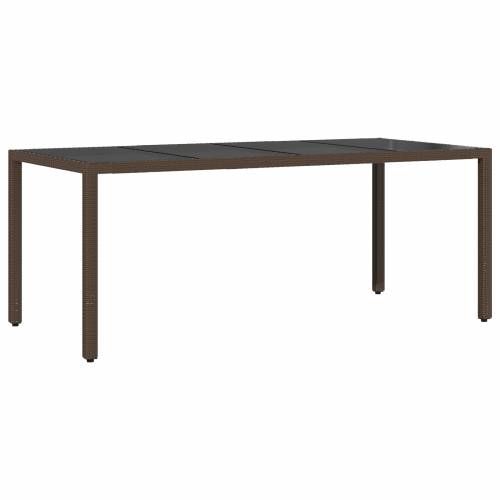 Vrtni set za objed 7 pcs Smeđa 190 x 90 x 75 cm Poliratan Cijena