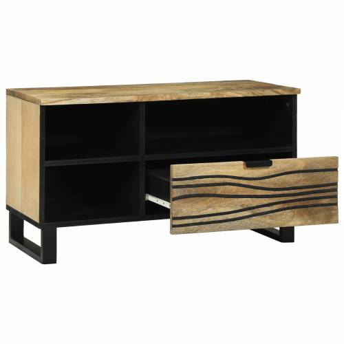 Ormar za pohranu medija s ladicama s policom s pohranom Smeđa 80 x 33.5 x 46 cm Cijena