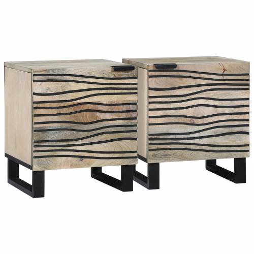 Noćni ormarići 2 pcs Prirodna 40 x 33.5 x 46 cm Cijena