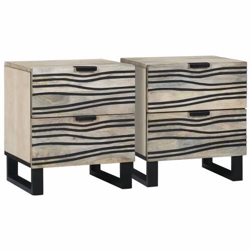 Noćni ormarići s ladicama 2 pcs Orah 40 x 33.5 x 46 cm Cijena