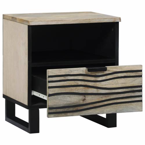 Noćni ormarići s ladicama Bijela i crna 40 x 33 x 46 cm Cijena