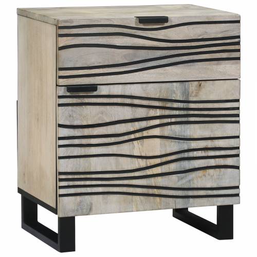 Noćni ormarići s ladicama Bijela i crna 50 x 33 x 60 cm Cijena