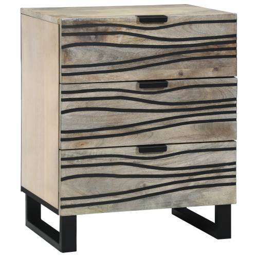 Noćni ormarići s ladicama Bijela i crna 50 x 33 x 60 cm Cijena