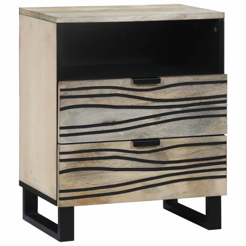 Noćni ormarići s ladicama Bijela i crna 50 x 33 x 60 cm Cijena